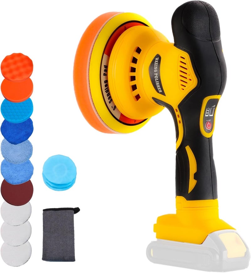 Alrigon Buffer Polisher Compatible with Dewalt 20V Battery, Cordless 6 Inch Orbital Buffer, Brushless Motor Car Buffer for Boat, Car Polishing and Waxing (Tool Only, NO Battery ) - Image 1